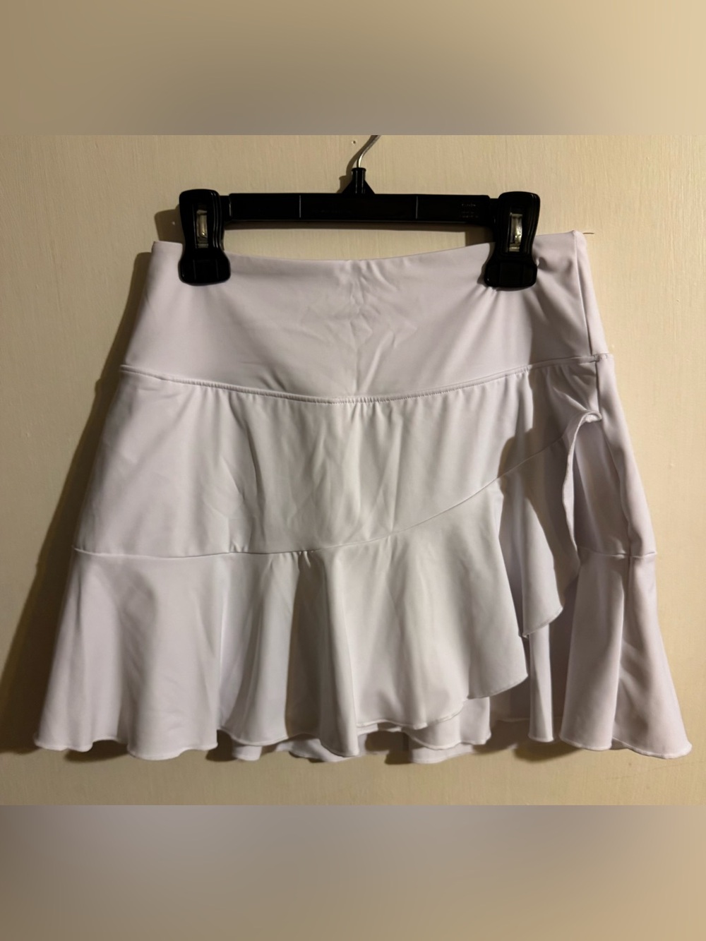 White Flutter Mini Skort